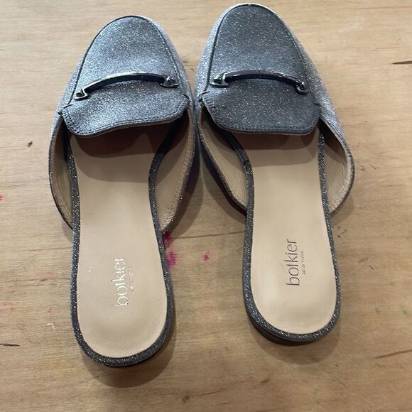 BOTKIER New York Clare Pewter Glitter Mule Loafer NWOT Size 6 - Picture 4 of 7